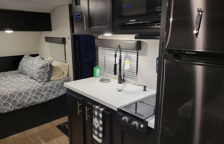 Kitchen and Bed Area