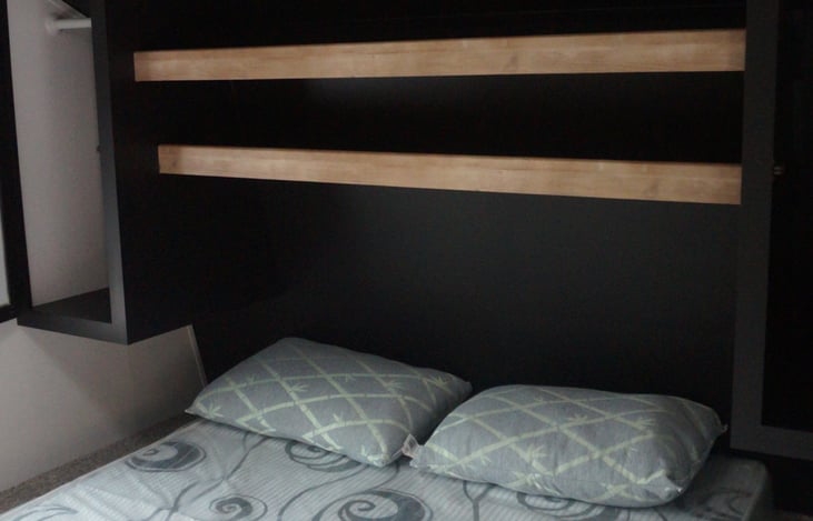 Queen bed and storage