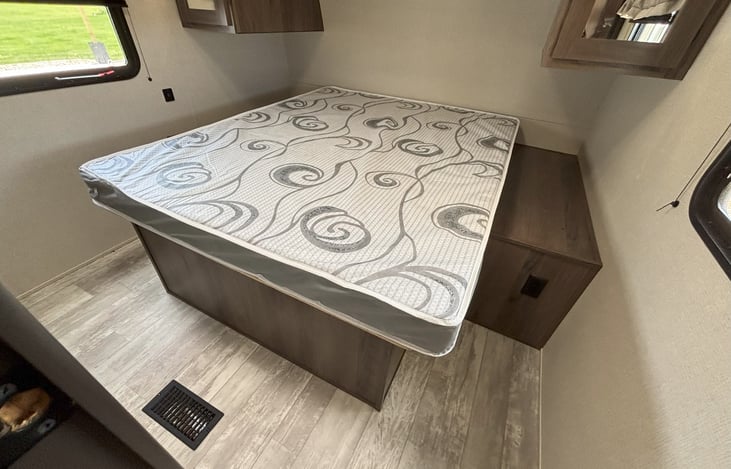 Master Bed with Wardrobe Cabinets on each side. Lots of storage!