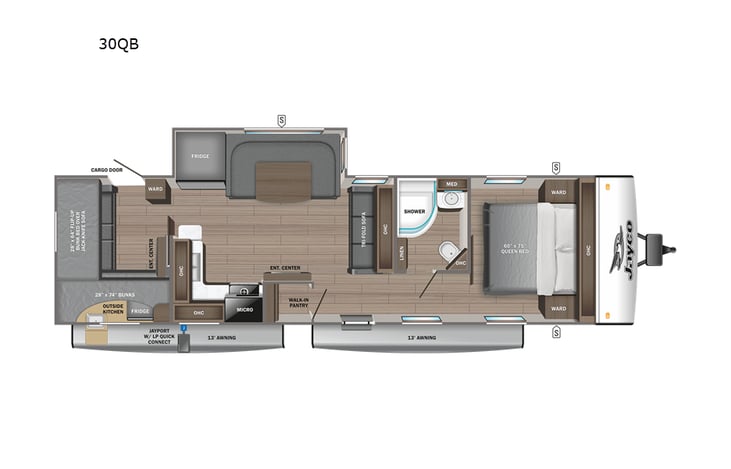 Representative floor plan provided by a trusted RVshare partner.