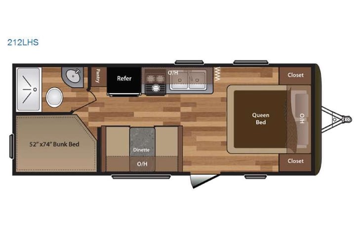 Representative floor plan provided by a trusted RVshare partner.