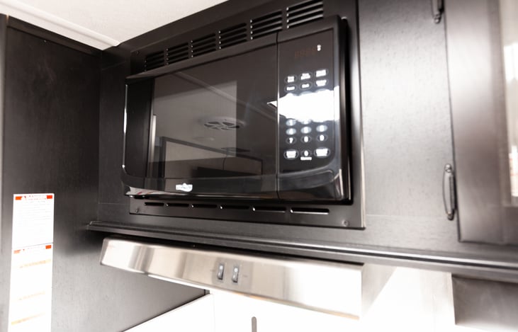 Microwave above the stove