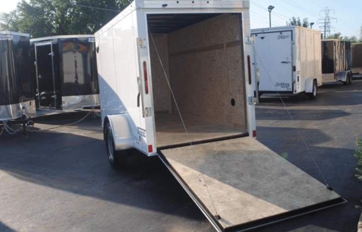 10 ft enclosed cargo trailer available for rental add-on