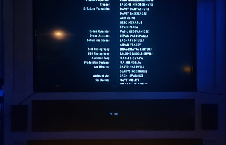 TV with full fireplace