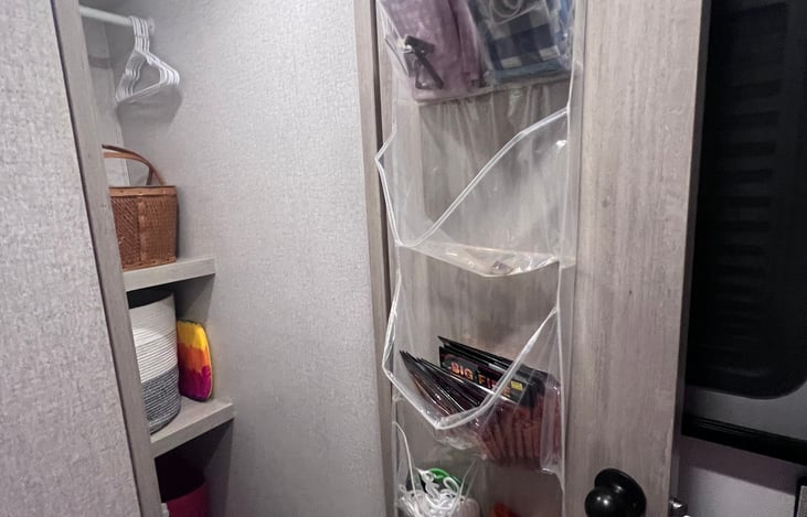 Storage closet with supplies