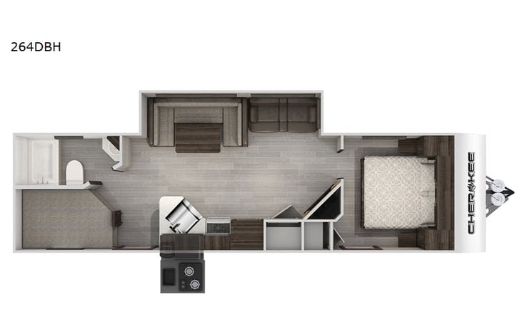 Representative floor plan provided by a trusted RVshare partner.