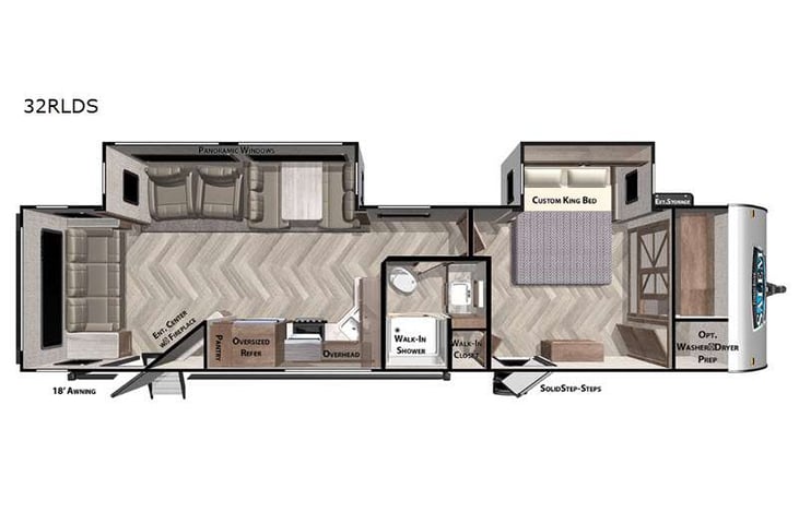Representative floor plan provided by a trusted RVshare partner.