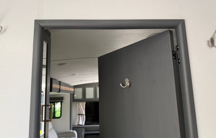 From inside bathroom