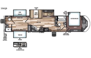 Spacious 42-ft 5th wheel RV