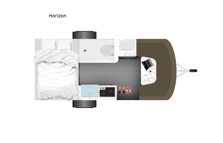 Representative floor plan provided by a trusted RVshare partner.