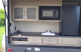 Puma bunkhouse camper with outside kitchen