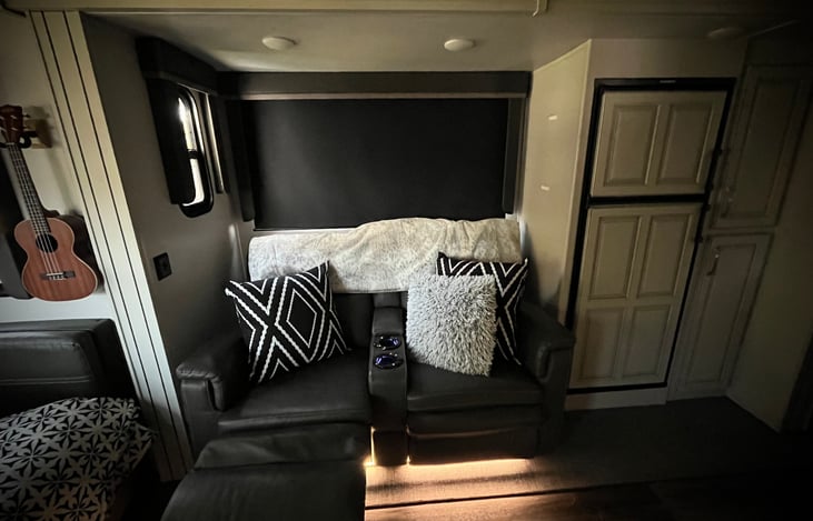 Equipped with black out shades for privacy/lighting control.