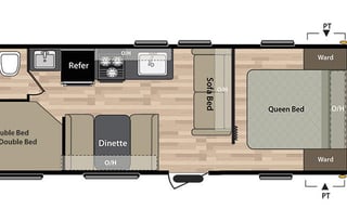 Cozy, lightweight 9 person travel trailer