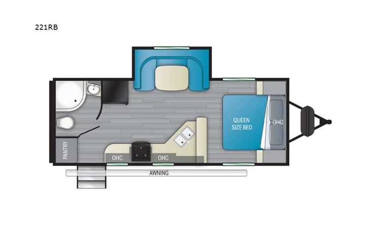 Representative floor plan provided by a trusted RVshare partner.