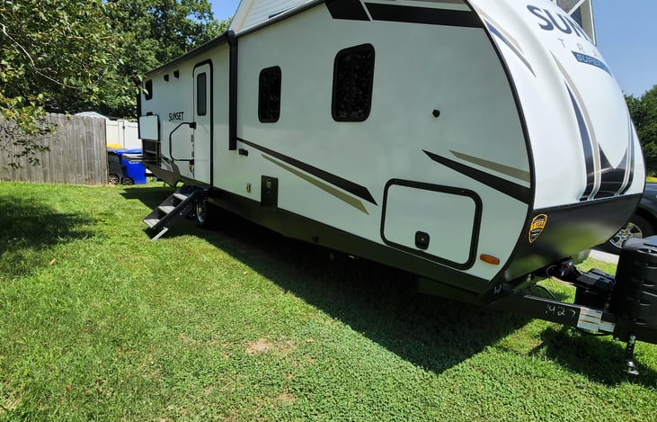 Pass thru in front of unit chairs and other outdoor items will be kept here.