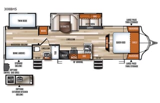 2018 Forest River RV Vibe 308BHS