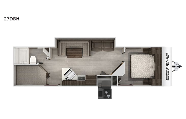 Representative floor plan provided by a trusted RVshare partner.