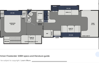 New for 2025 large fridge and plush pads for beds!