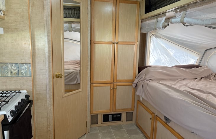 Large closet and bathroom door