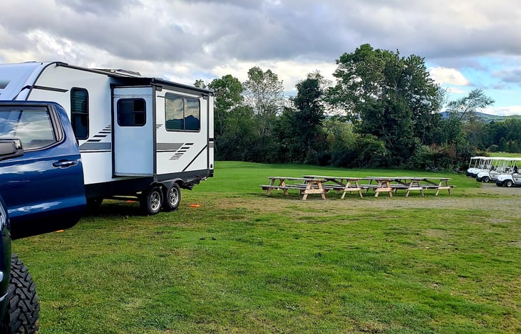 Harvest Hosts golf course, NE Kingdom, VT!