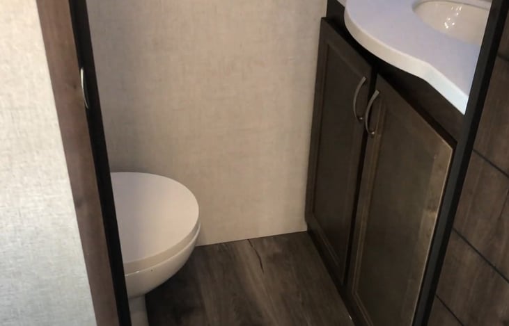 Half Bathroom off the Kitchen