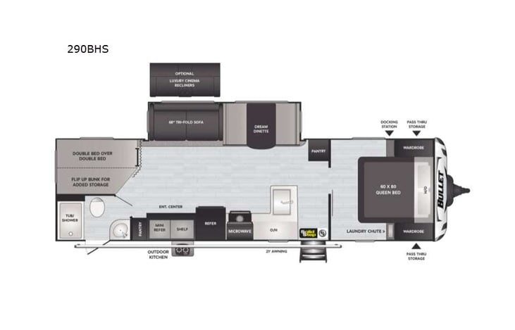 Representative floor plan provided by a trusted RVshare partner.