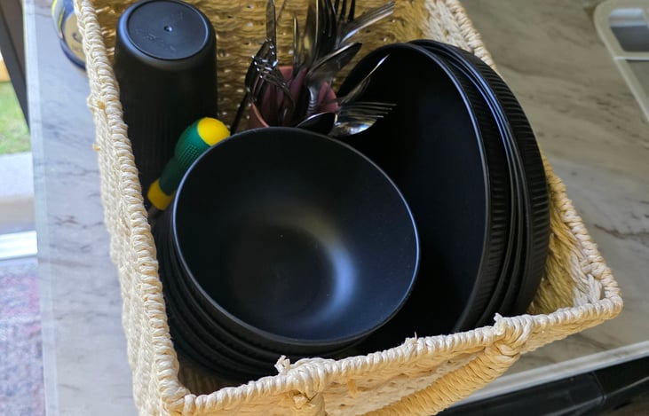 Dinnerware with utensils.