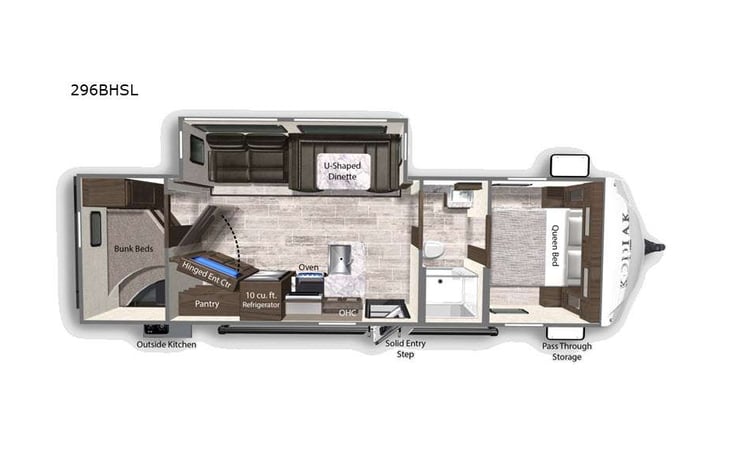 Representative floor plan provided by a trusted RVshare partner.