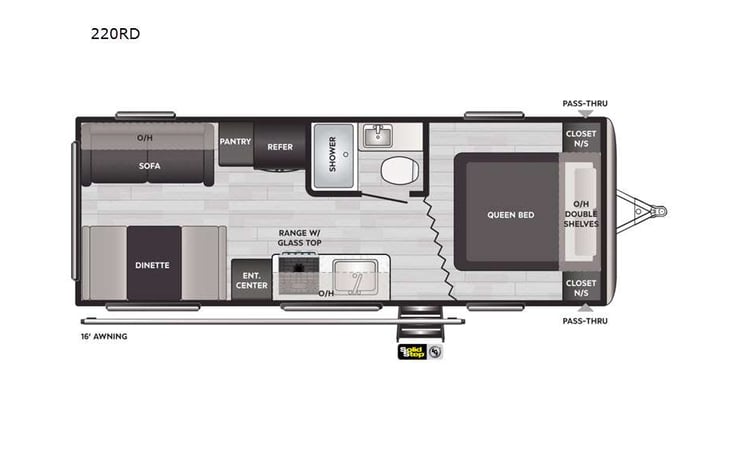 Representative floor plan provided by a trusted RVshare partner.
