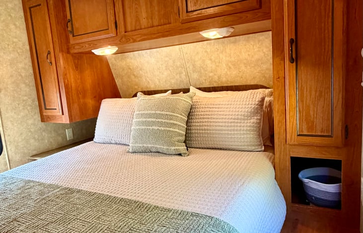 Primary bedroom with an upgraded mattress