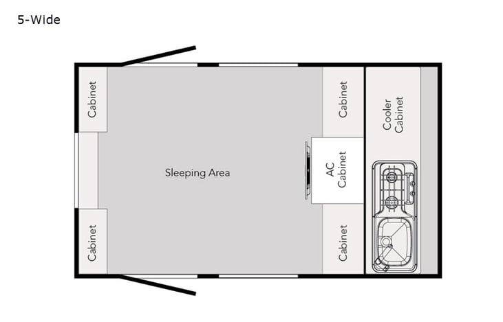 Representative floor plan provided by a trusted RVshare partner.