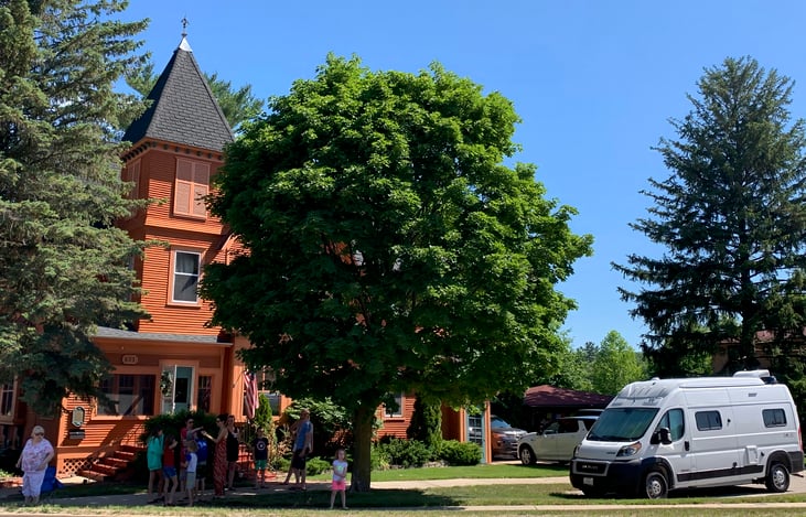 One of the few stops we actually didn't need to open the pop-top.  This old house in Boyne, MI was built by the mayor of the town over a hundred years ago.