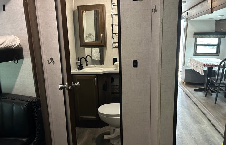 bathroom off of bunk room