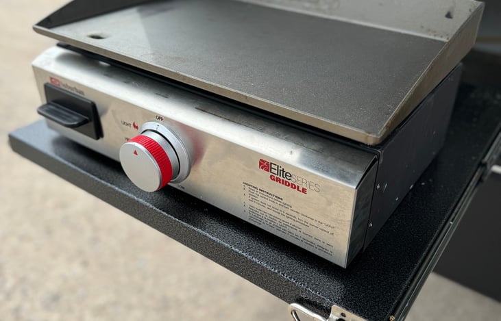 Grill in outside kitchen