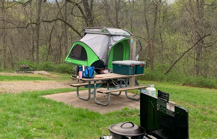 Camping at Arrow Rock State Park.