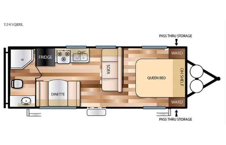 Representative floor plan provided by a trusted RVshare partner.