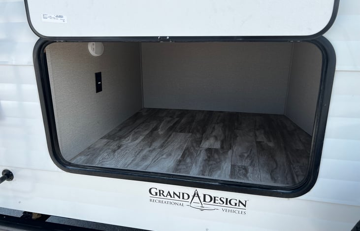 Large and spacious rear storage is available with dedicated light, and A/C power availability.