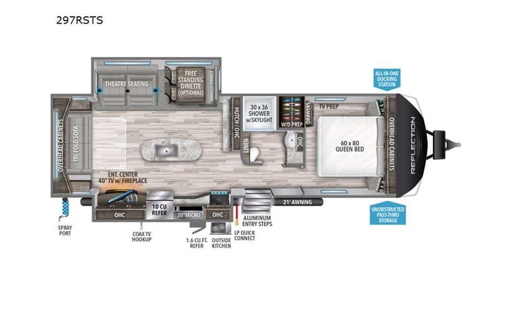Representative floor plan provided by a trusted RVshare partner.