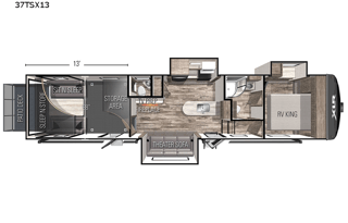 Kid and Pup Friendly 42 Foot 2 Bedroom 5th Wheel
