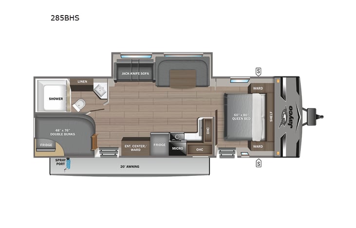 Representative floor plan provided by a trusted RVshare partner.