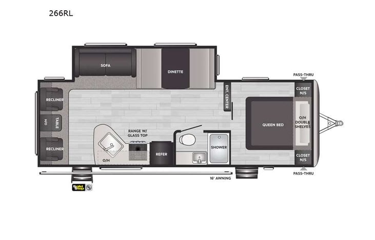 Representative floor plan provided by a trusted RVshare partner.