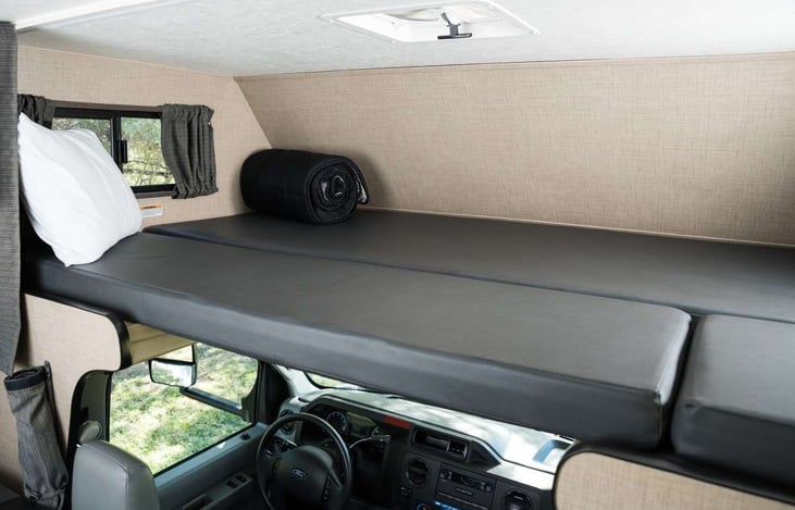 Above-cabin queen bed