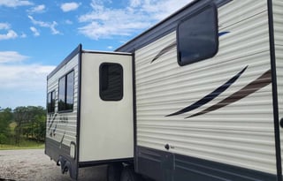 Puma bunkhouse camper with outside kitchen