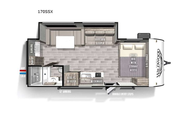 Representative floor plan provided by a trusted RVshare partner.