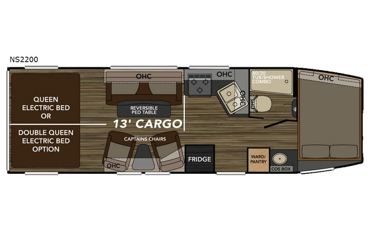 Representative floor plan provided by a trusted RVshare partner.