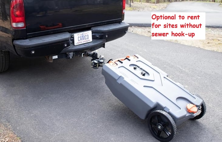 28 gal Rhino Tote Tank, recommended for sites without sewer hook-up