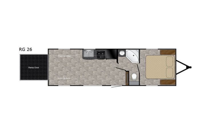 Representative floor plan provided by a trusted RVshare partner.