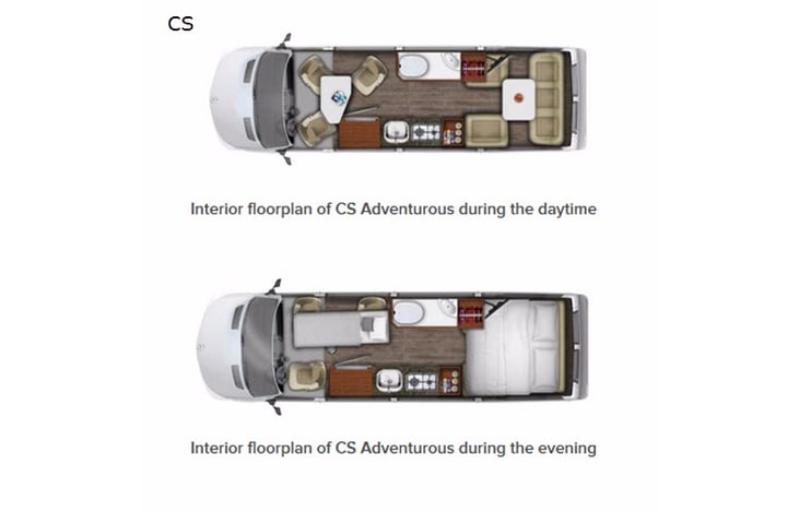 Representative floor plan provided by a trusted RVshare partner.