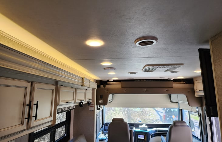 Plenty of cabinetry and storage areas.