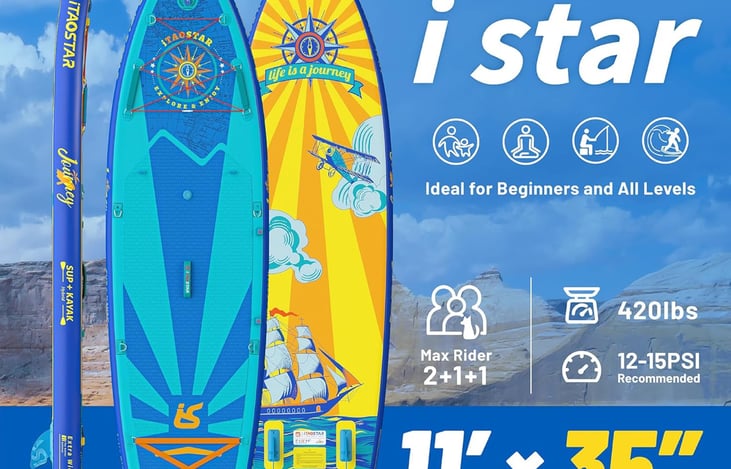 2x adult/kid stand-up paddleboards availabe to rent. comes with a chair and a paddle.